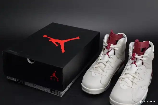 80% Off Sale Maroon Retro Air 6 384664-116 Jordan white 0507